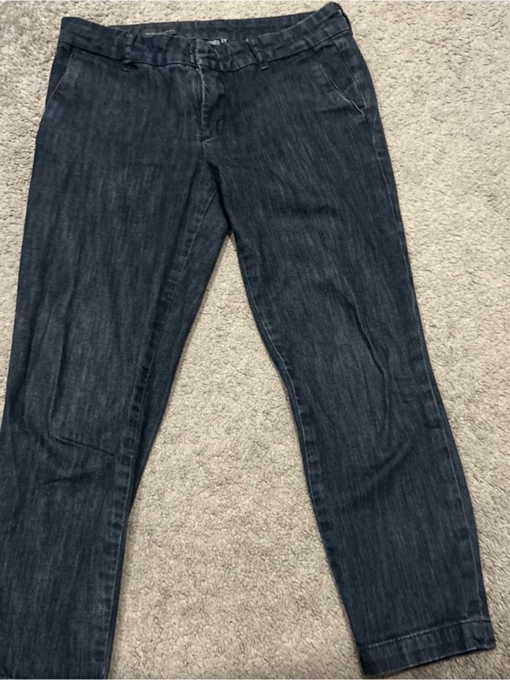 Kut from the Kloth Dark Indigo Cropped Straight Leg Petite Jean